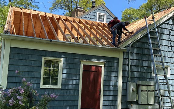 Cedar siding and cedar roofing project