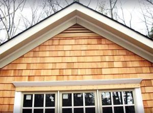 Cedar shingle roof and siding house repair